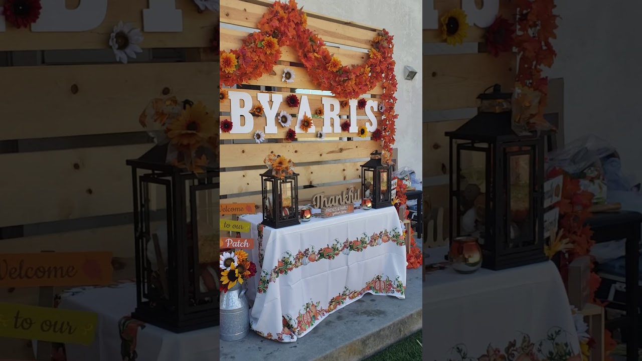 Fall Themed Backdrop & Setup