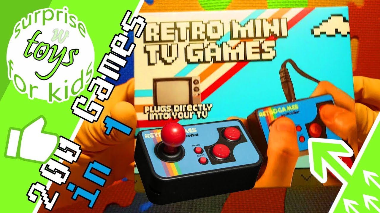 Mini TV Games ThumbsUp! - Manette Avec 200 Jeux Rétro Inclus - Console Portable Branchée Sur TV