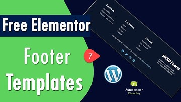 Free Elementor Footer Template Design 07  by Mudassar Chaudhry