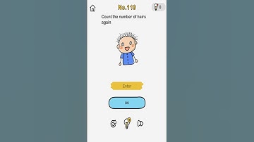 Brain Out Level 119 Count the number of hairs again