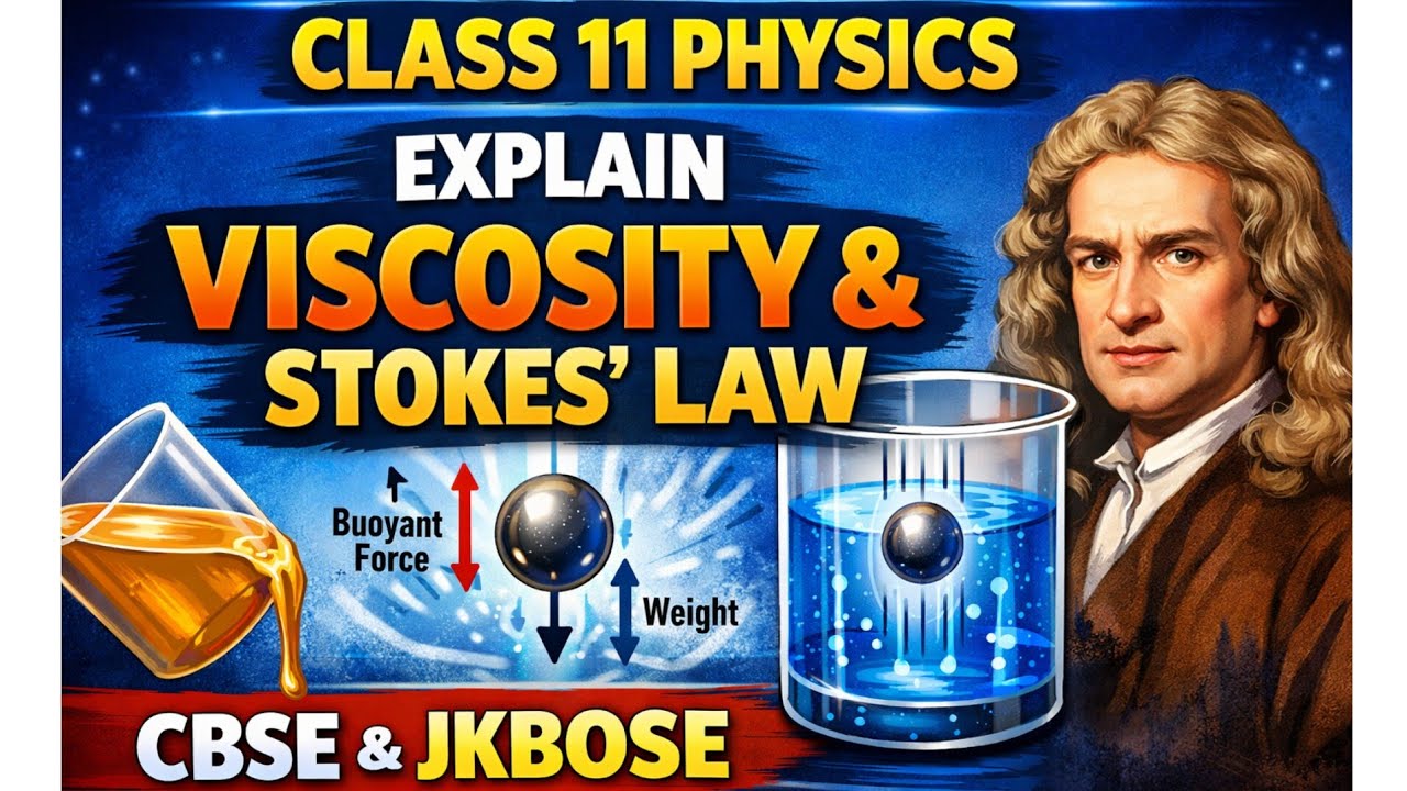 Viscosity and stokes law | Class 11 Physics