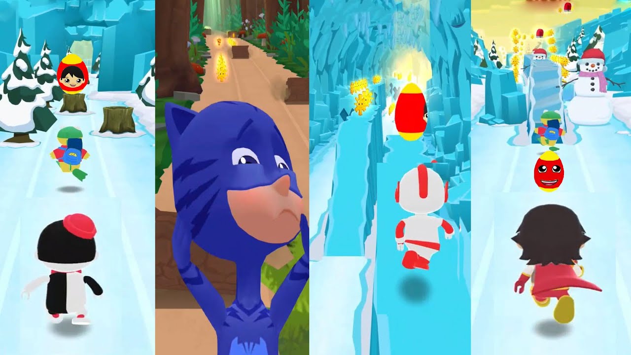 PJ MASK RICOCHET RYAN RYAN THE CLOWN AND HERO COMBO PANDA EGG SURPRISE ...