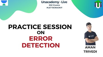 SSC CGL 2019 | Practice Session on Error Detection | Unacademy Live - SSC Exams | Aman Trivedi