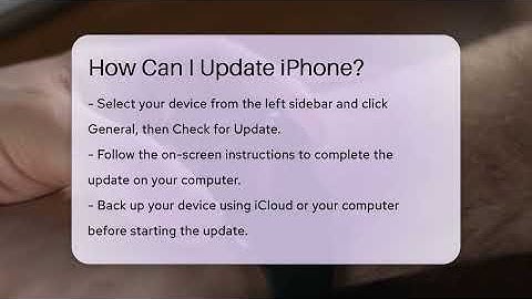 How Can I Update iPhone? - Talking Tech Trends
