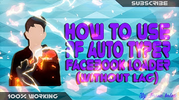 Pc Best Auto Typer | Facebook Loader (Without Lag) | 2017 By Imran Baloch |