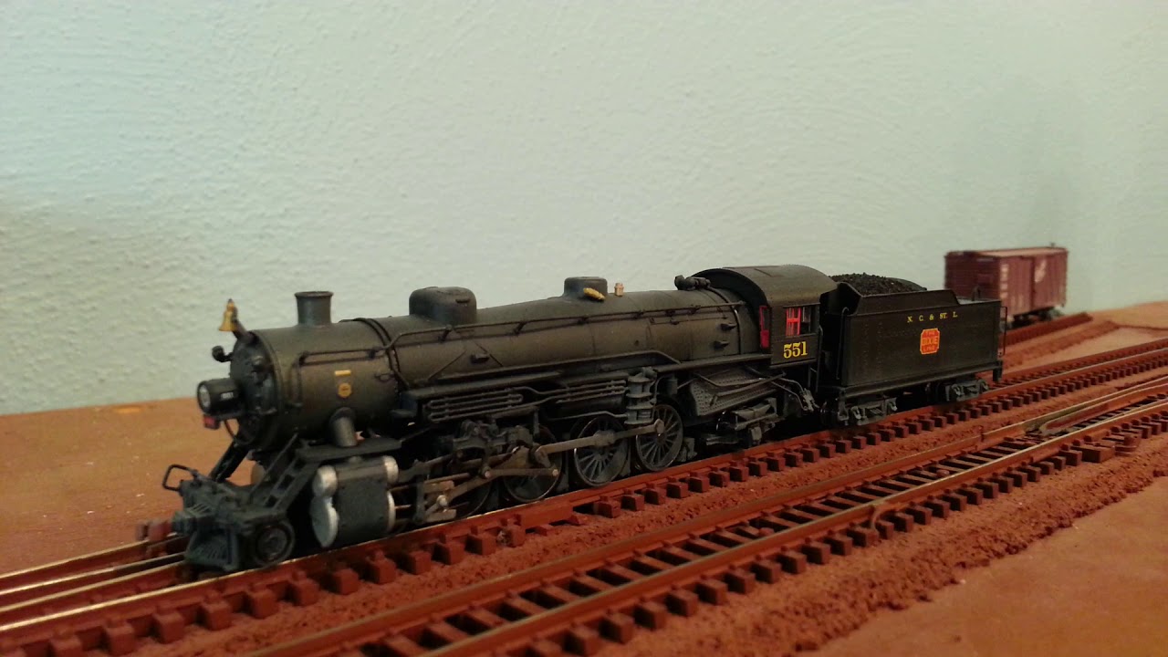 N Scale NC&STL 4-8-2 light mountain - YouTube