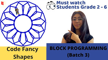 Code.org Tutorials (Batch 3) | Lesson #9 | Draw Fancy Shapes | Learn for Loop | Coding Blocks Junior
