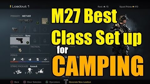 COD Ghosts: M27 Best Class Set Up For Camping