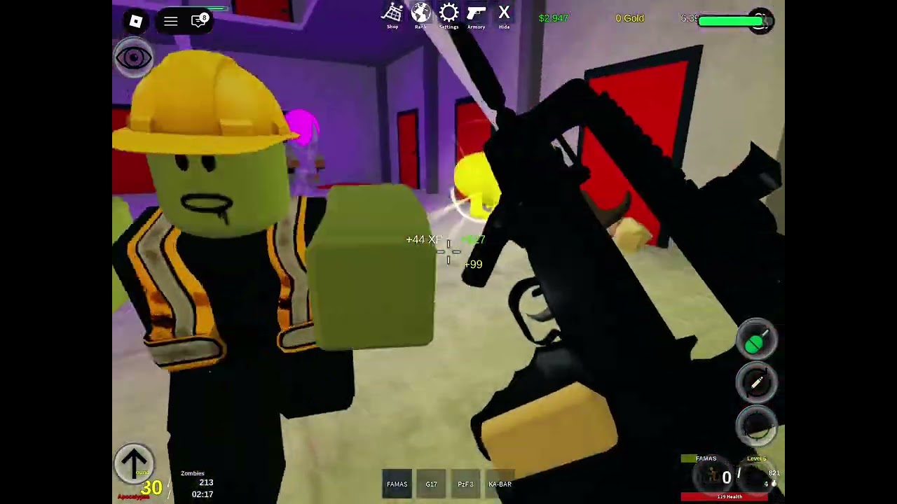 Playing zombies uprising 