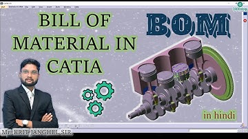 CATIA V5 : GENERATE & EXPORT  BILL OF MATERIALS IN CATIA