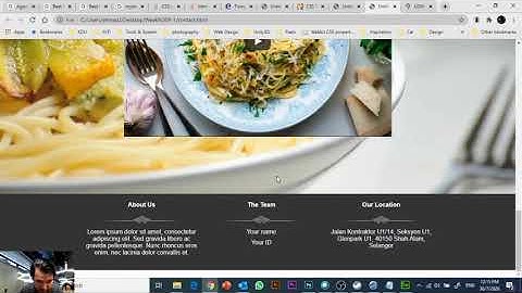 Creating contact page - Adobe Dreamweaver CC