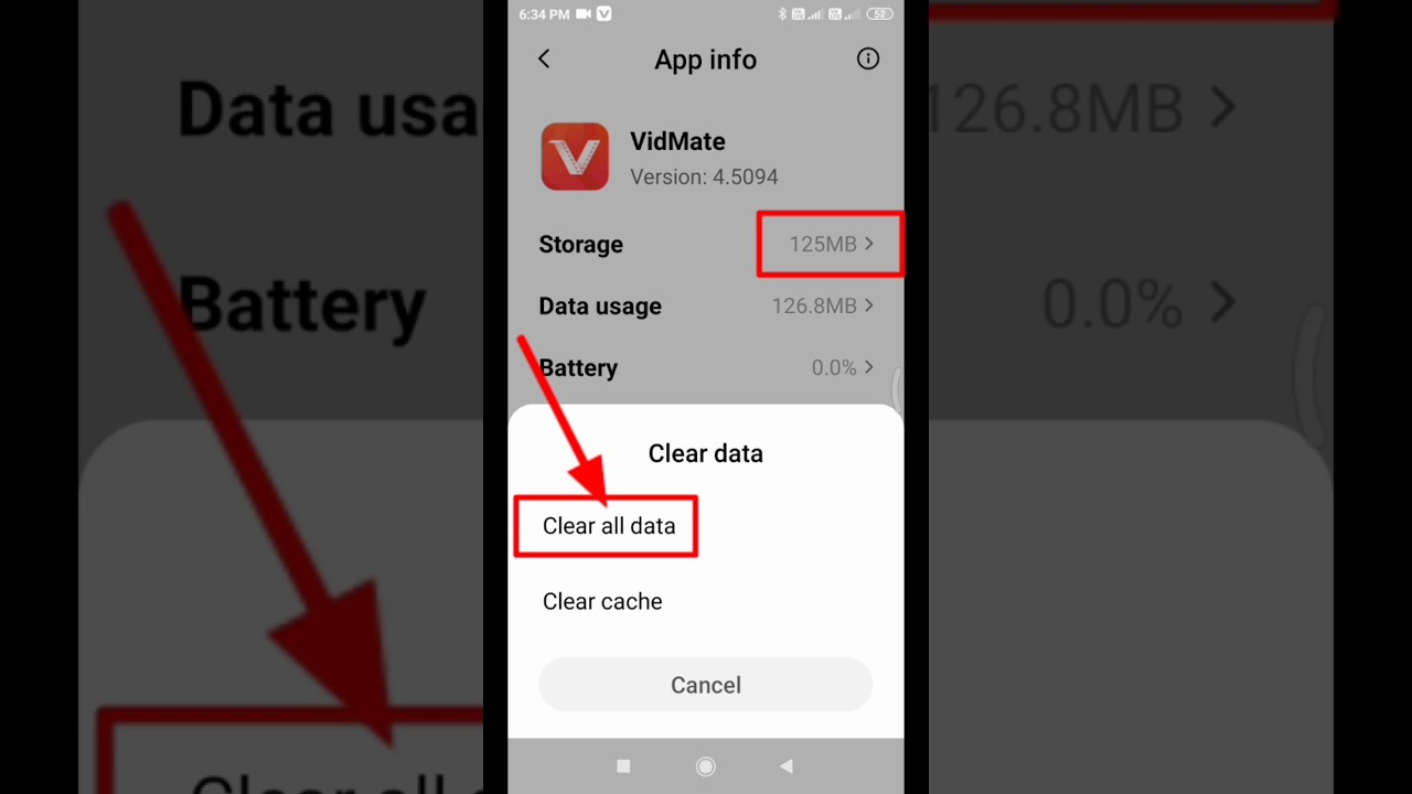 How to  clear cached data vidmate   youtube   shorts  videos  viral  trending  impossible 
