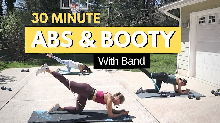 30 MIN ABS & BOOTY BAND Workout | At Home No Impac...