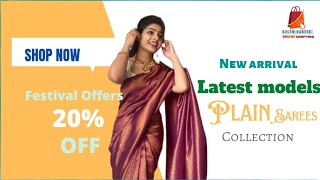 Plain Sarees, Chiffon, Georgette, Crepe, Satin, Model Sarees