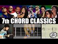 How to Play Eight Famous 7th Chord Song Progressions with TAB! (major 7, minor 7, dominant 7 etc.)