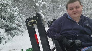 Max clearing snow with the Cub Cadet EX3200