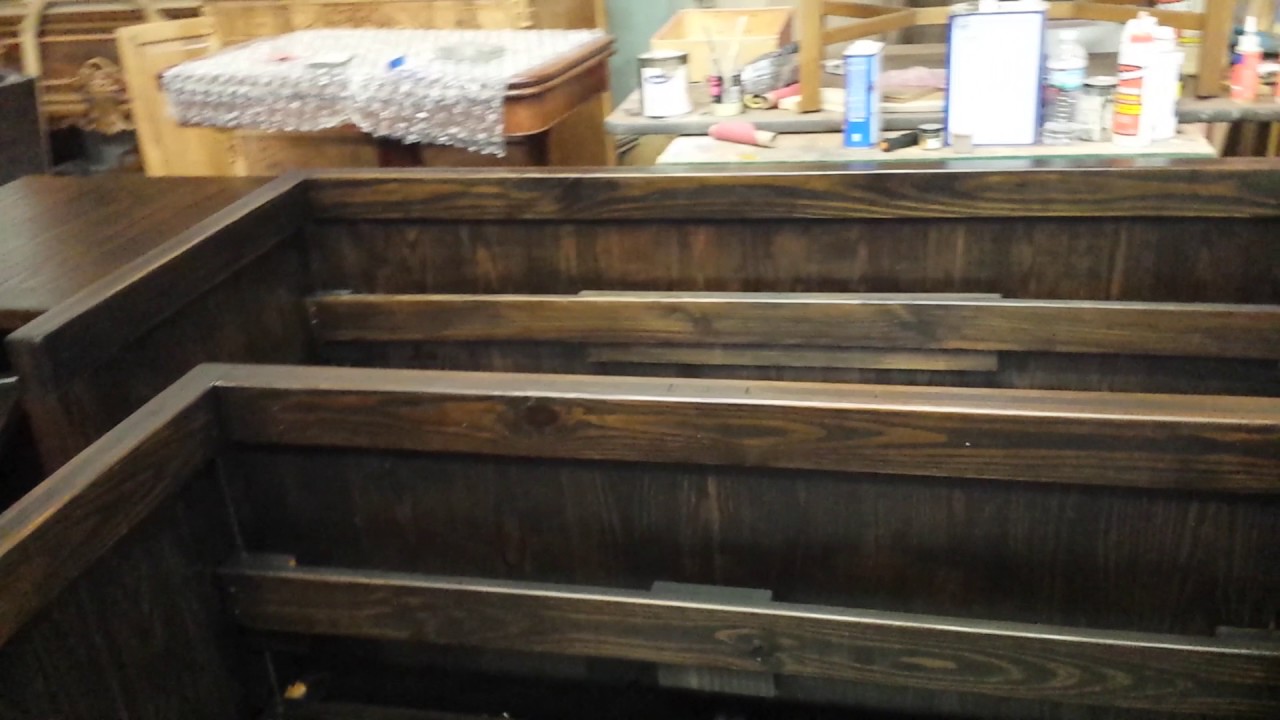 refinishing pine furniture - YouTube