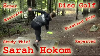 Sarah Hokom - Forehand Form - Repeated - Disc Golf - Study This