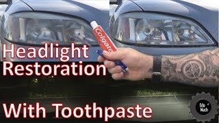 Headlight Restoration with Toothpaste - Quick and Easy by Educational Mechanics 16,453 views 7 years ago 3 minutes, 51 seconds