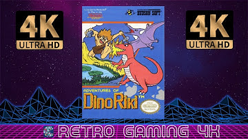 The Adventures of Dino Riki (1987) Nintendo NES retro video game intro / demo 4K