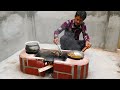 Making a Dual Burner Bricks Stove With Meat Fry System