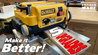 These Upgrades Will Make Your Dewalt Planer So Much Better / helical cutterhead / DW735 Mods