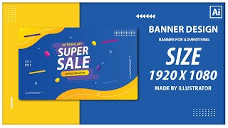 illustrator tutorial - Super Sale Banner Design (Borin Graphic)