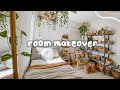 EXTREME small bedroom makeover // aesthetic bohemian (decorating + assembling)