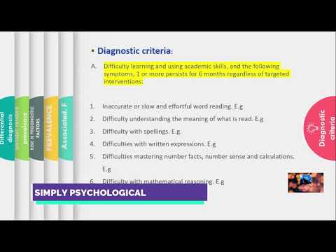 Diagnostic Criteria Of Specific Learning Disorder. Urdu/Hindi