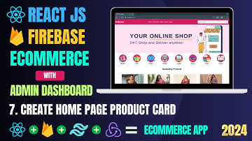 Build Ecommerce App with React And Firebase | Product Card | React Projects For Beginners #7