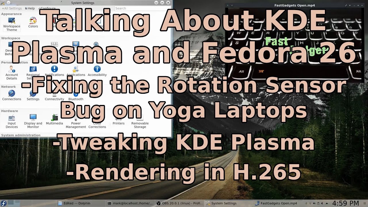 Talking about KDE Plasma and Fedora 26 - YouTube
