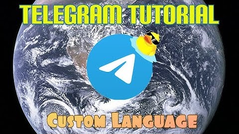 Create your OWN custom language in telegram!