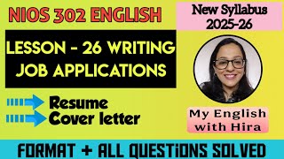 L-26 WRITING JOB APPLICATIONS NIOS CLASS 12 ENGLISH NEW SYLLABUS screenshot 4