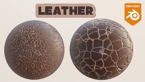Blender tutorial Leather Material
