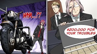 My motorcylce was destroyed! Then a shady guy appears out of nowhere and... [Manga Dub]