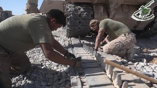 A look at U.S. Marines Replacing a Tank TRACK