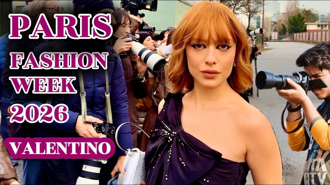 Valentino at Paris Fashion Week 2026 ✨ | Haute Couture & Celebrity Street Style in 4K