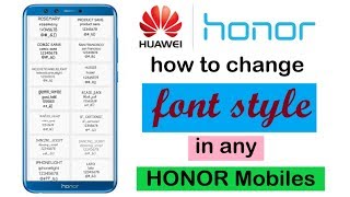 How to change font style in honor Mobile phones | HUAWEI Phones Font styles | Unbox reel screenshot 2