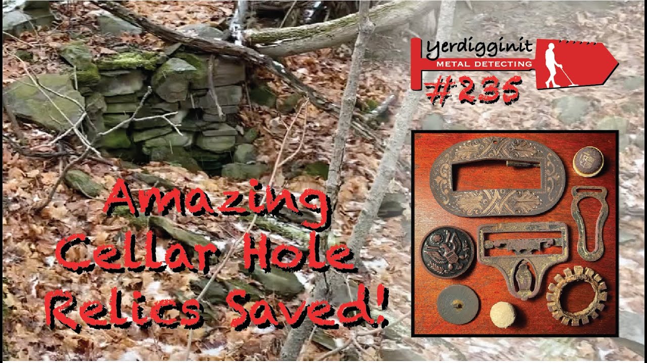 Metal Detecting at a cellar hole with the Nokta Legend. Amazing relics ...