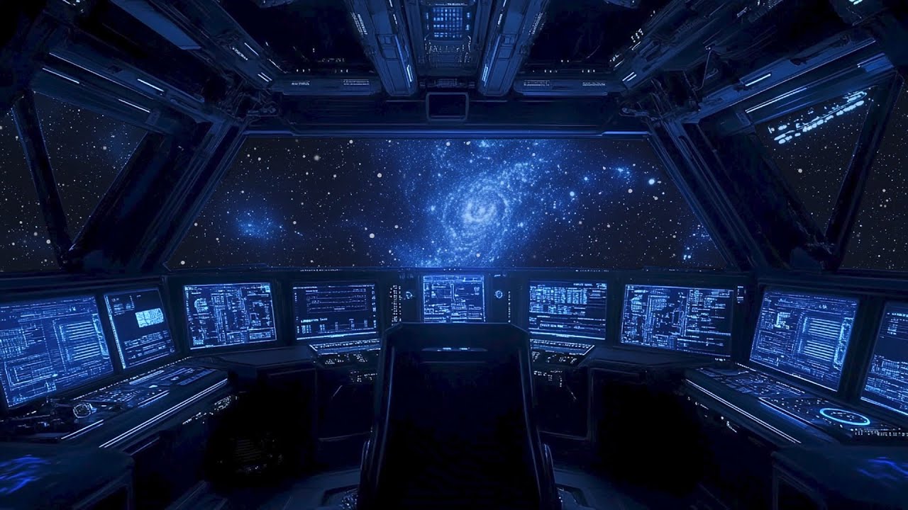 Spaceship Cockpit Ambience 4K | White Noise | Deep Sleep