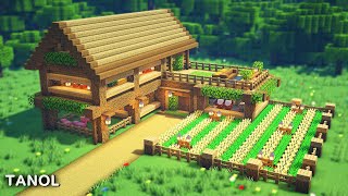 ⚒ Minecraft : How To Build a Survival Starter Oak House_[마인크래프트 건축 : 야생 서바이벌 참나무 집  만들기]