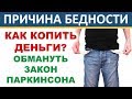 Причина бедности! Как накопить деньги и обмануть закон Паркинсона? Личные финансы. Инвестиции.