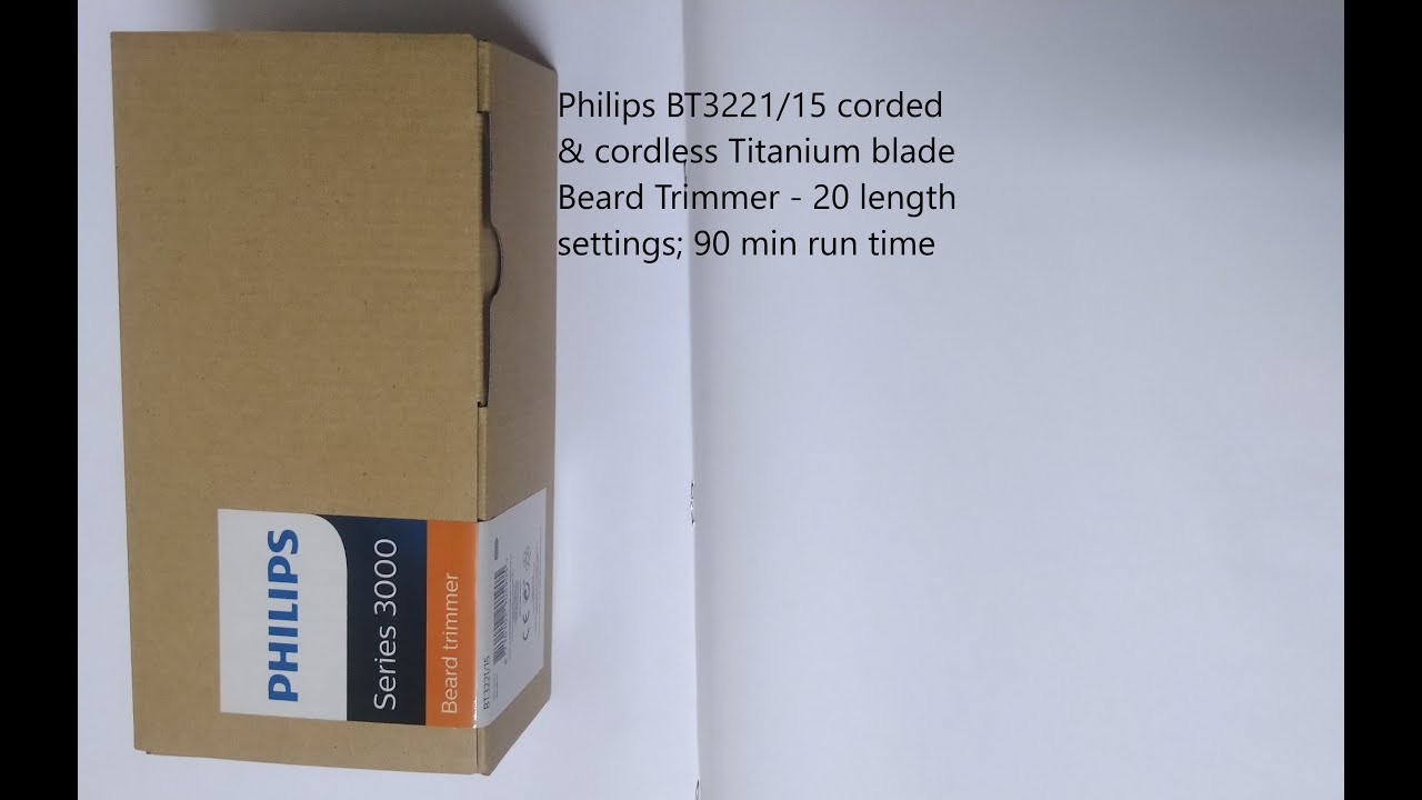 Philips BT3221/15 corded & cordless Titanium blade Beard Trimmer