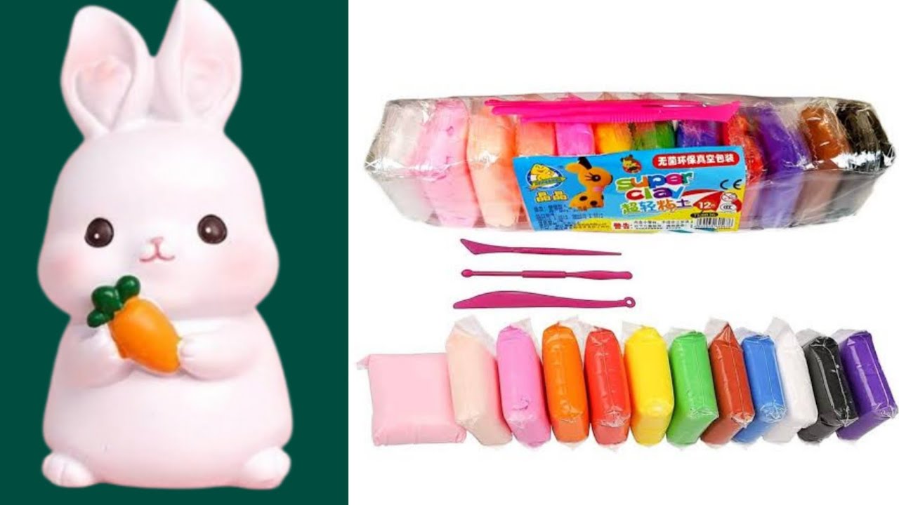 Cute Bunny with Clay | How to Make a Cute Bunny with Clay | DIY Cute Bunny with Clay_ Fun Craft Idea