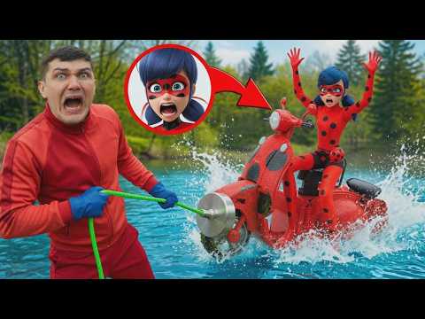 Beim Magnetangeln: Plötzlich Ladybug unter Wasser entdeckt – und dann crasht auch noch Cat Noir!
