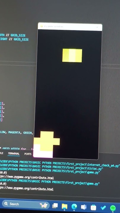 Building a Tetris game using python. #diy #code #viral - YouTube