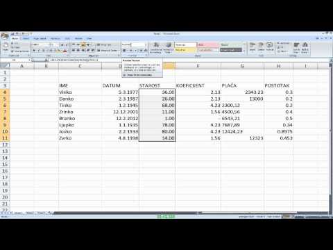 Excel 02 - Formatiranje podataka