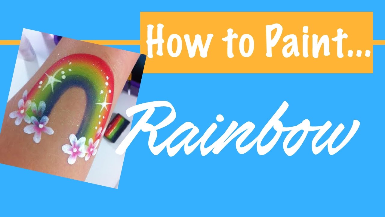 Fastest Rainbow Flower Face Painting Tutorial!