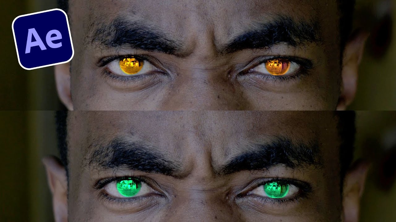 HOW TO CHANGE EYE COLOR EFFECT IN AFTER EFFECT CC TUTORIAL NO PLUG IN ...