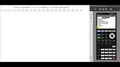 Summary Statistics on TI-84 Plus